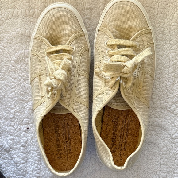 Superga Beige Canvas Lace-Up Sneakers - Picture 10 of 10